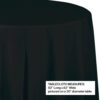 PLASTIC ROUND TABLECOVER 82'' BLACK VELVET - Image 2
