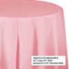 PLASTIC ROUND TABLECOVER 82'' CLASSIC PINK - Image 2