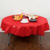 TABLECOVER ROUND PLASTIC 82'' CLASSIC RED - Image 3