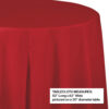 TABLECOVER ROUND PLASTIC 82'' CLASSIC RED - Image 2