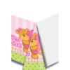 PLASTIC TABLECOVER PINK 1ST BIRTHDAY 54''x108'' BEARS GIRL