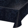 PLASTIC TABLECOVER 54''x108'' SPACE BLACK