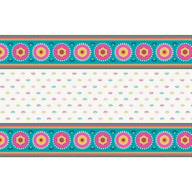 BOHO PLASTIC TABLECOVER 137X213CM