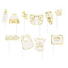 HELLO BABY GOLD FOIL PHOTO PROPS 25CM 10PCS
