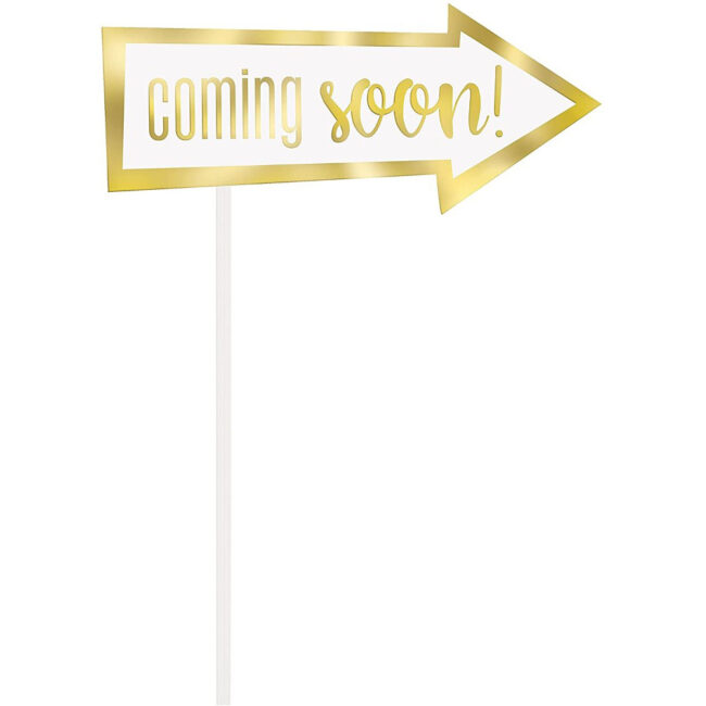 HELLO BABY GOLD FOIL PHOTO PROPS 25CM 10PCS - Image 3