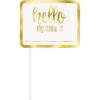 HELLO BABY GOLD FOIL PHOTO PROPS 25CM 10PCS - Image 2
