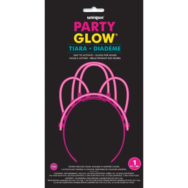 GLOW TIARA ASSORTED COLORS (PINK - GREEN - PURPLE)