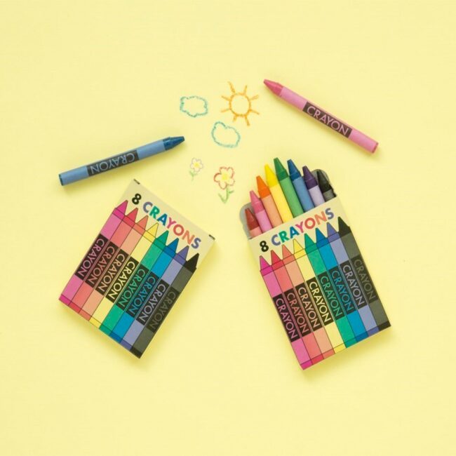 CRAYON BOXES ASSORTED COLORS 6PCS