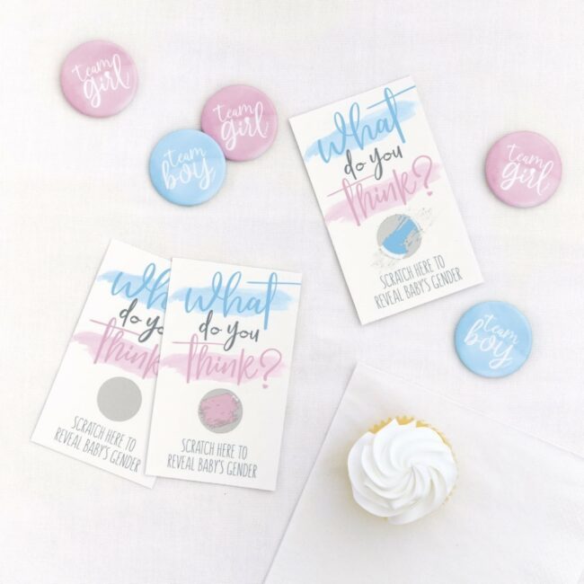 TEAM BOY OR GIRL GENDER REVEAL BADGES 10PCS - Image 3
