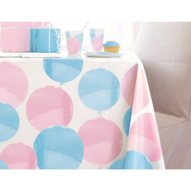 GENDER REVEAL PLASTIC TABLECOVER 1.37X2.13M - Image 3