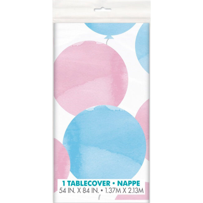 GENDER REVEAL PLASTIC TABLECOVER 1.37X2.13M - Image 4