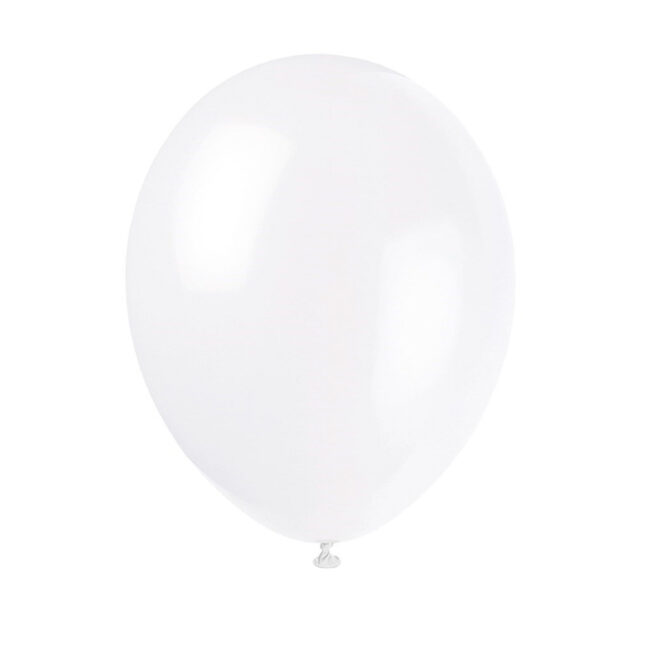 LINEN WHITE 12" BALLOONS 10PCS