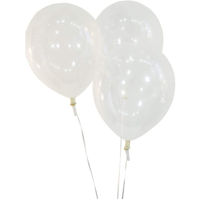 CLEAR 12" TRANSPARENT BALLOONS 10PCS