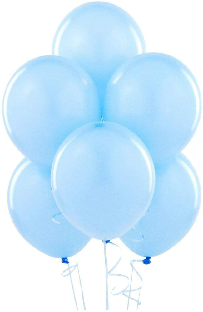 PEARLISED SKY BLUE 12" BALLOONS 8PCS