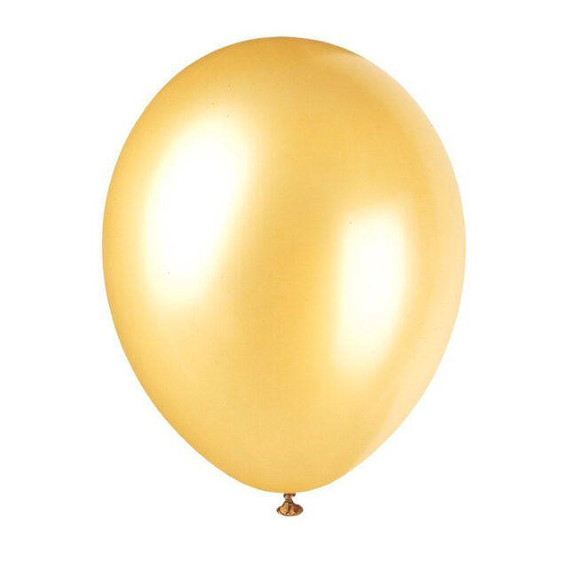 PEARLISED GOLD CHAMPAGNE 12" BALLOONS - Image 3
