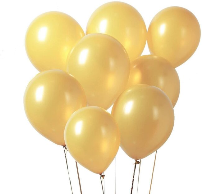 PEARLISED GOLD CHAMPAGNE 12" BALLOONS