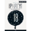 FOIL BALLOON NUMBER 18 GLITTER BLACK 18" 45.72CM - Image 2