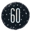 FOIL BALLOON NUMBER 60 GLITTER BLACK 18" 45.72CM - Image 3