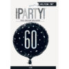 FOIL BALLOON NUMBER 60 GLITTER BLACK 18" 45.72CM - Image 2