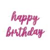 FOIL JOINTED BANNER HAPPY BIRTHDAY GLITTER PINK