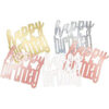 CONFETTI HAPPY BIRTHDAY GLITTER ROSE GOLD
