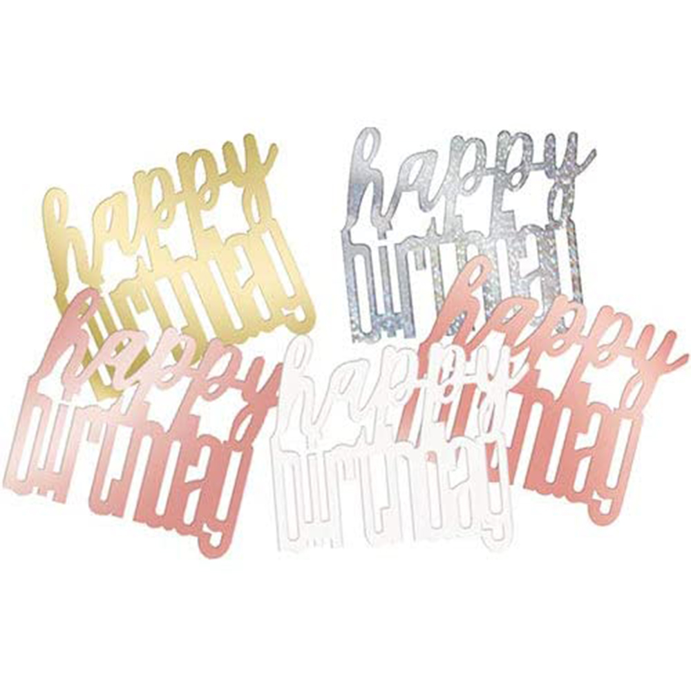 CONFETTI HAPPY BIRTHDAY GLITTER ROSE GOLD - Pergamos