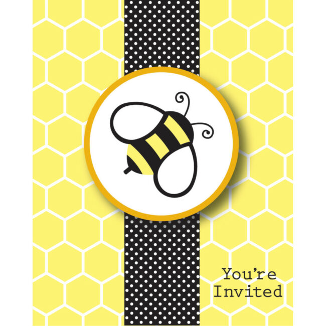 BUZZ BEE FOLDOVER INVITATIONS 25PCS
