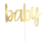 CAKE TOPPER FOIL BABY SHOWER GOLD 15.2CM
