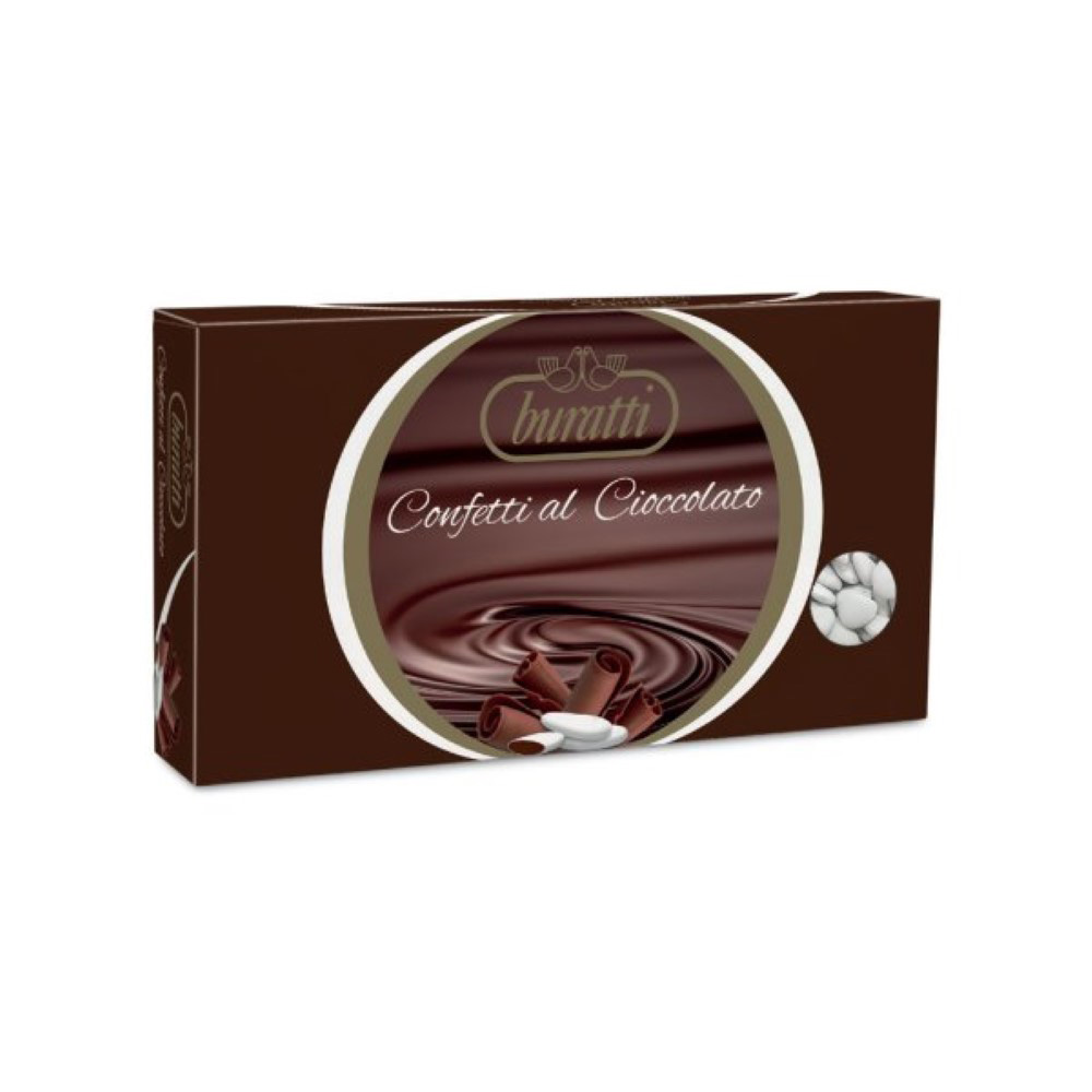 BURATTI CONFETTI CHOCOLATE HEART WHITE 1KG - Pergamos