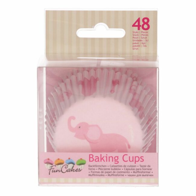 BAKING CUPS BABY GIRL 50X32MM 48 PCS