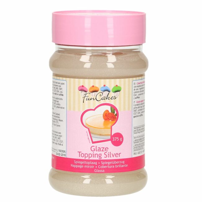 GLAZE TOPPING SILVER 375GR
