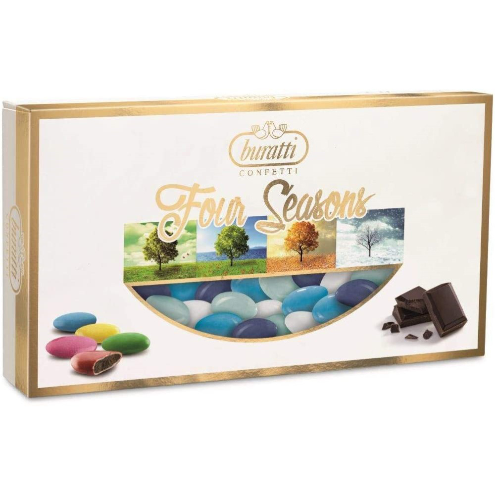 BURATTI CONFETTI SUGARED CHOCOLATE BLUE 1KG - Pergamos