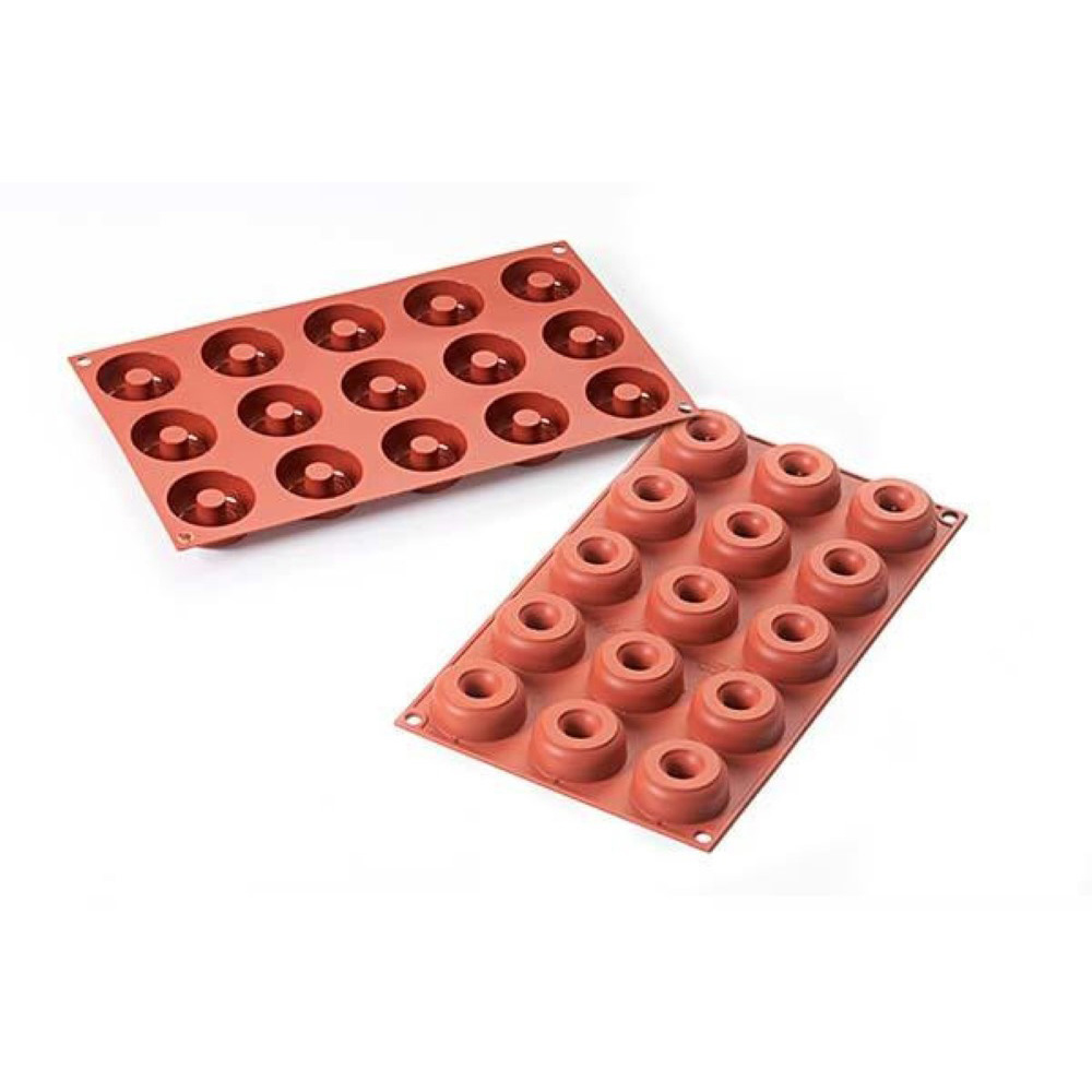 SMALL DONUTS SILICONE MOULD D:45/15 H18 MM FUSCHIA - Image 2
