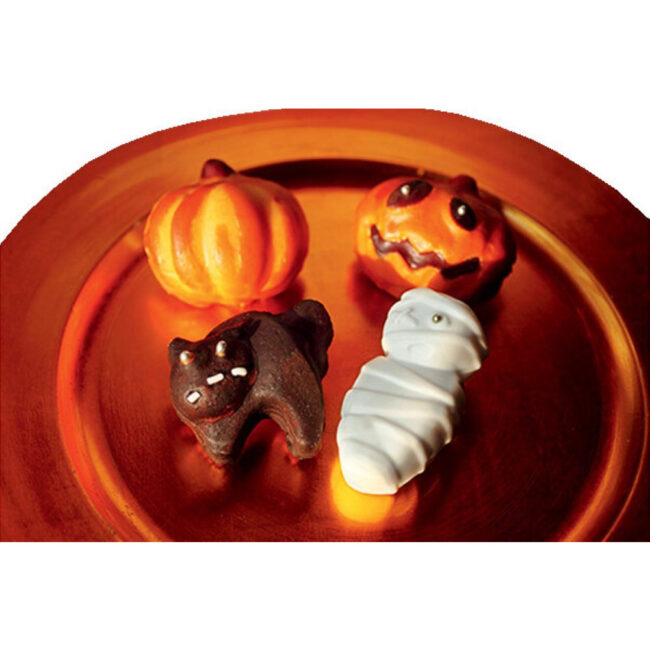 HALLOWEEN SHAPES ORANGE SILICONE MOULDS 180X335X45MM - Image 4