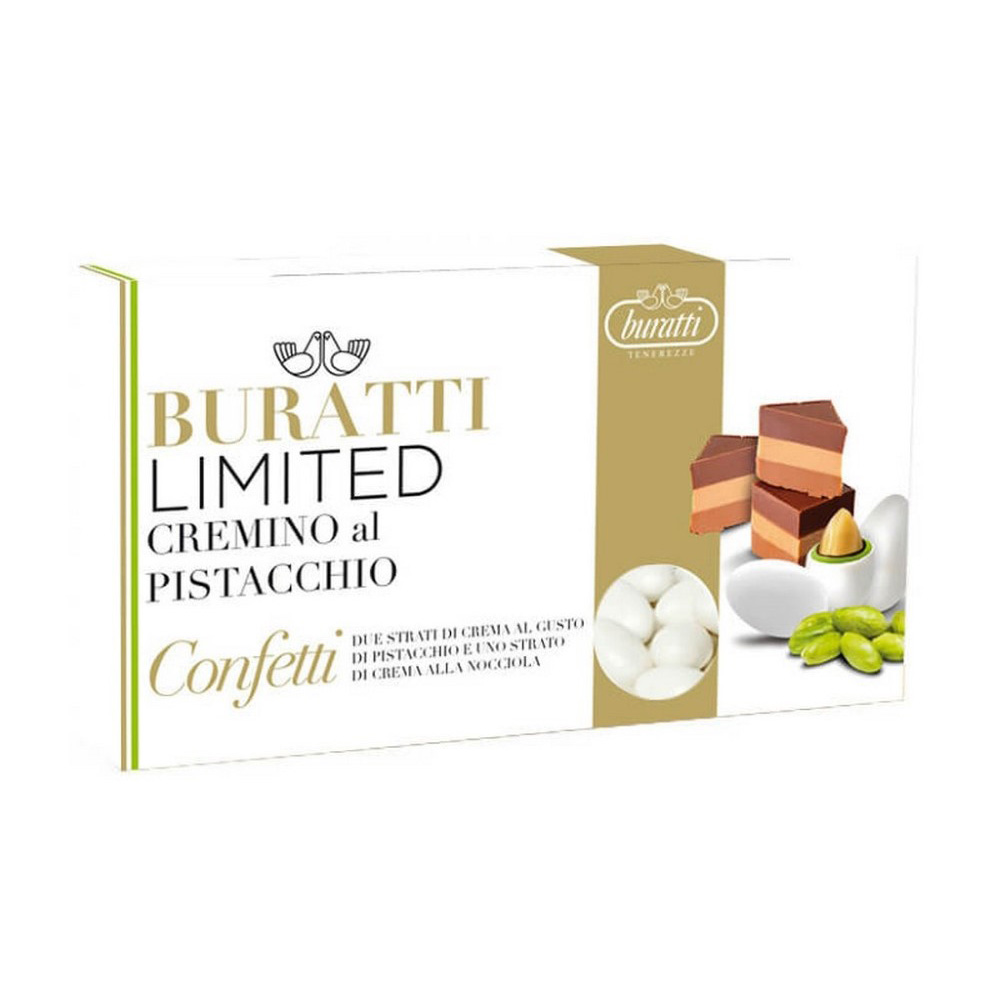 BURATTI CONFETTI CIOCOALMOND CREMINO PISTACHIO 1 KG - Pergamos