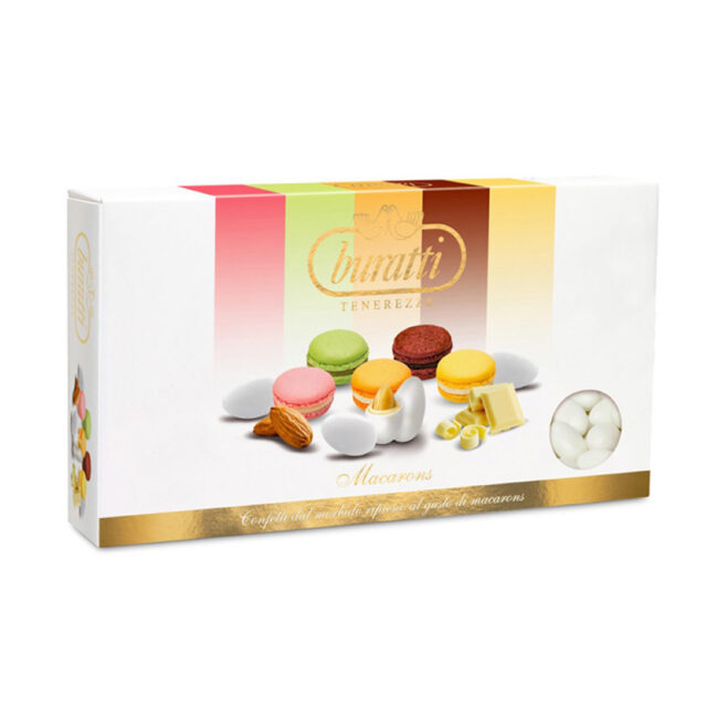 BURATTI CONFETTI ALMOND MACARONS WHITE 1KG