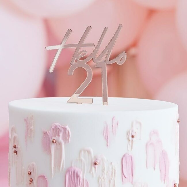 21ST HAPPY BIRTHDAY CAKE TOPPER