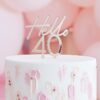 40TH HAPPY BIRTHDAY CAKE TOPPER