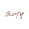 30TH ROSE GOLD HAPPY BIRTHDAY BANNER BUNTING - Image 2