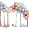 LATEX BALLOONS MIXED METALLICS ARCH WITH 2 STREAMERS 95PCS - Image 2