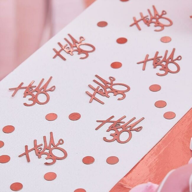 30TH ROSE GOLD BIRTHDAY CONFETTI