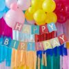 MULTI-COLOURED HAPPY BIRTHDAY BANNER BUNTING