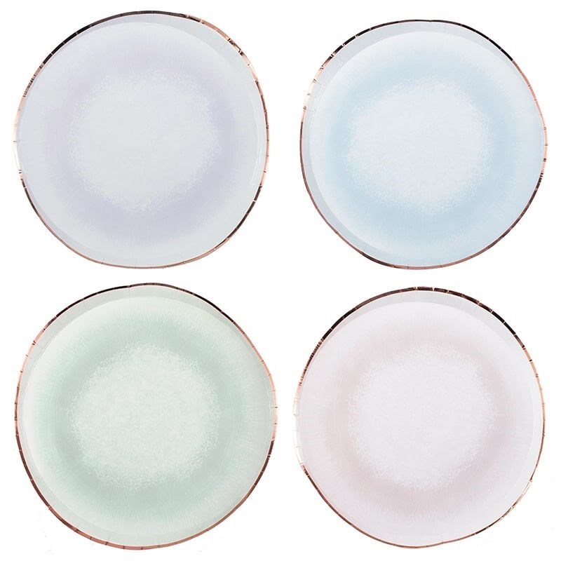 REACTIVE GLAZE PASTEL WATERCOLOUR PAPER PLATES - Image 2