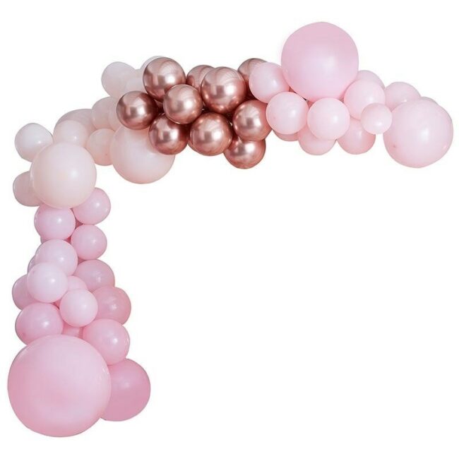 PINK AND ROSE GOLD BALLOON ARCH KIT - Image 2