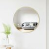 CONVEXA WALL MIRROR BRASS GOLD 59X59X6CM - Image 2