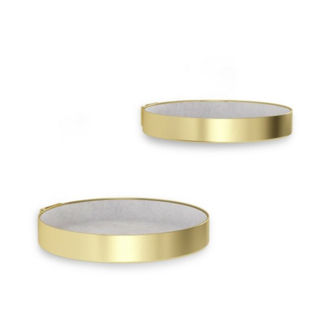 SET OF 2 PERCH SHELF BRASS 16X16X2CM - Image 7