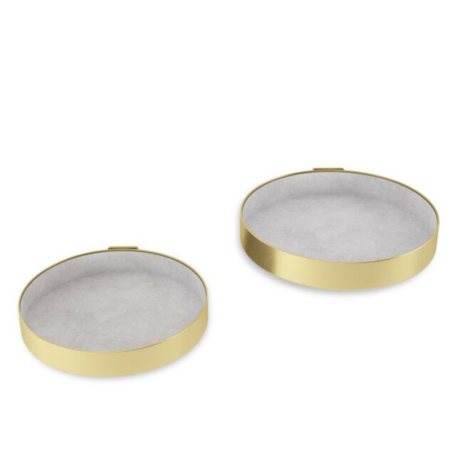 SET OF 2 PERCH SHELF BRASS 16X16X2CM - Image 6