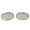 SET OF 2 PERCH SHELF BRASS 16X16X2CM - Image 5