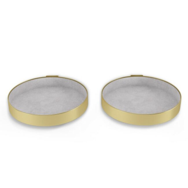 SET OF 2 PERCH SHELF BRASS 16X16X2CM - Image 5