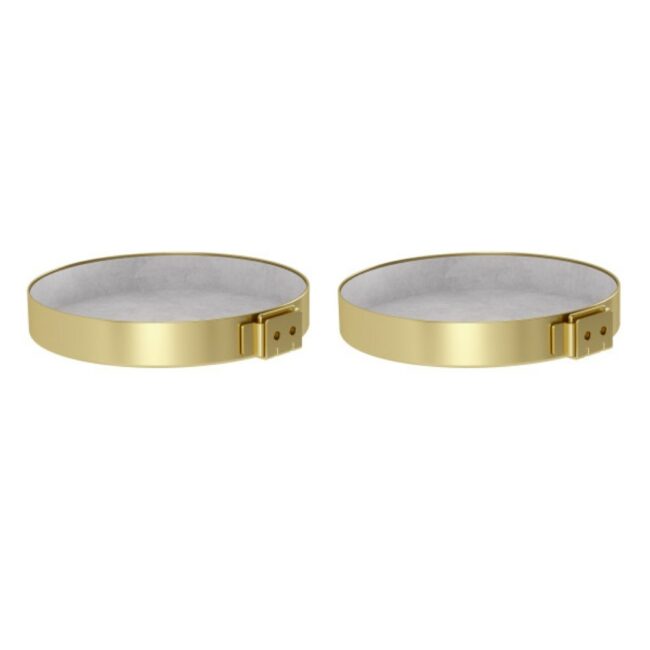 SET OF 2 PERCH SHELF BRASS 16X16X2CM - Image 4